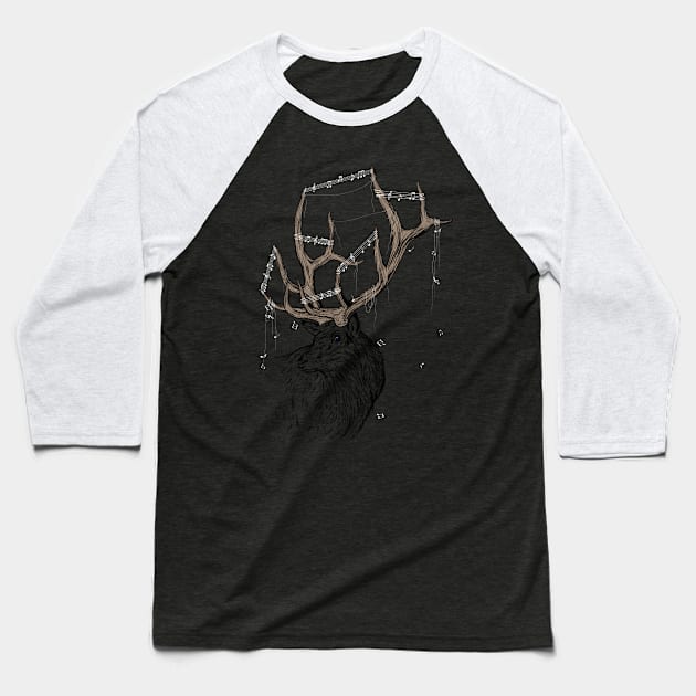 deer Baseball T-Shirt by Arash Shayesteh